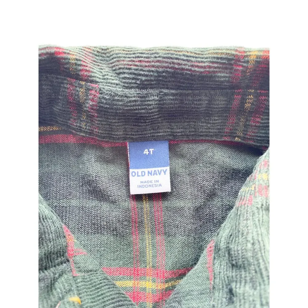 NWT Toddler Boy's Old Navy Plaid Button Down Size 4T